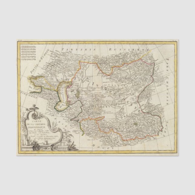 Zentralasien Seidenpapier (Vorderseite)