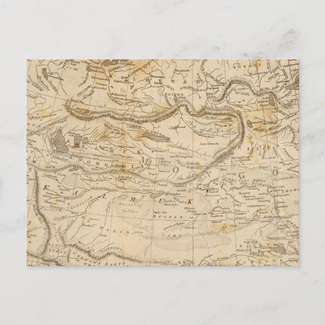 Zentralasienplan von Arrowsmith Postkarte (Vorderseite)