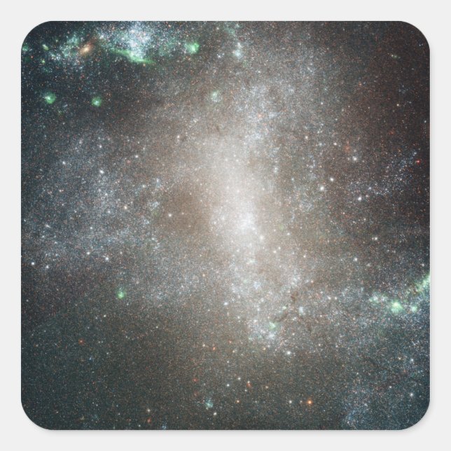 Zentrale Region der Spiralgalaxie Quadratischer Aufkleber (Vorderseite)