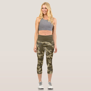 Zentrale Tarnung Capri Leggings
