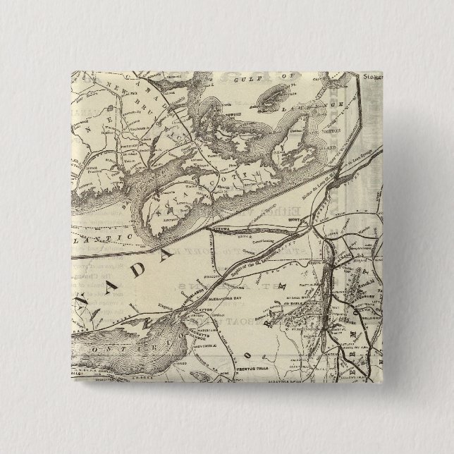 Zentrale Vermont Bahnstrecke Button (Vorderseite)