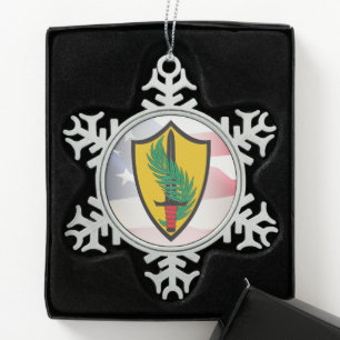 Zentraler Befehl CENTCOM Schneeflocken Zinn-Ornament