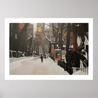 ZENTRALER PARKPLATZ IM SCHNEE POSTER