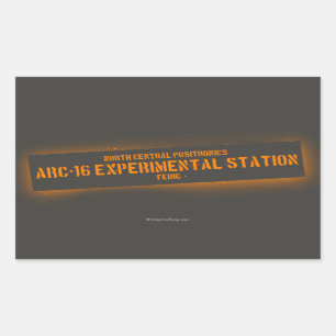 Zentrales Nordpositronics Rechteckiger Aufkleber