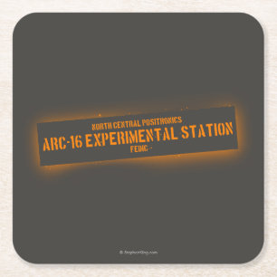 Zentrales Nordpositronics Rechteckiger Pappuntersetzer