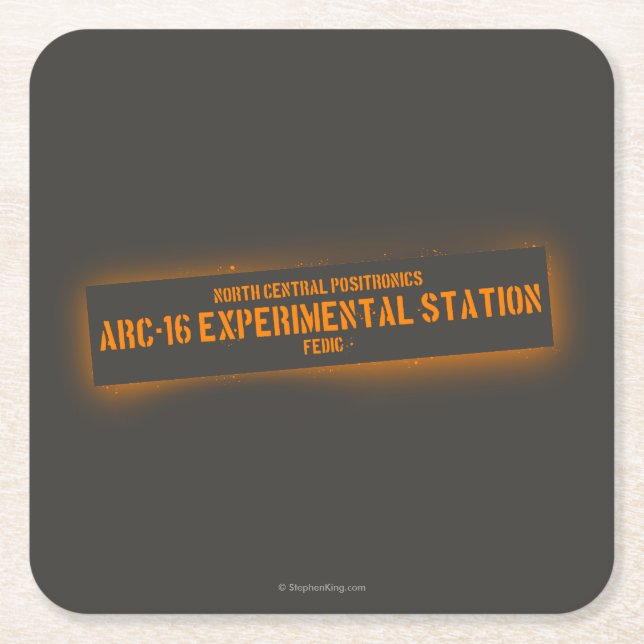 Zentrales Nordpositronics Rechteckiger Pappuntersetzer (Vorderseite)