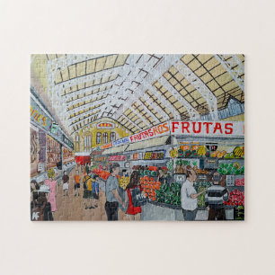 Zentralmarkt von Valencia Gemälde von Alfred Fox