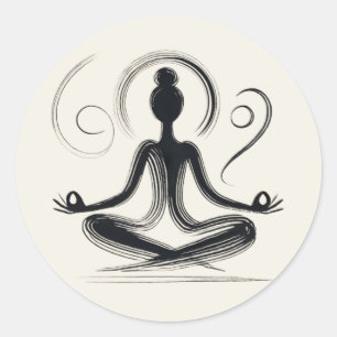 zentriert runder aufkleber