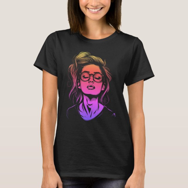 Zentrierter T - Shirt für Ruhe und Lebensfreude (Vorderseite)