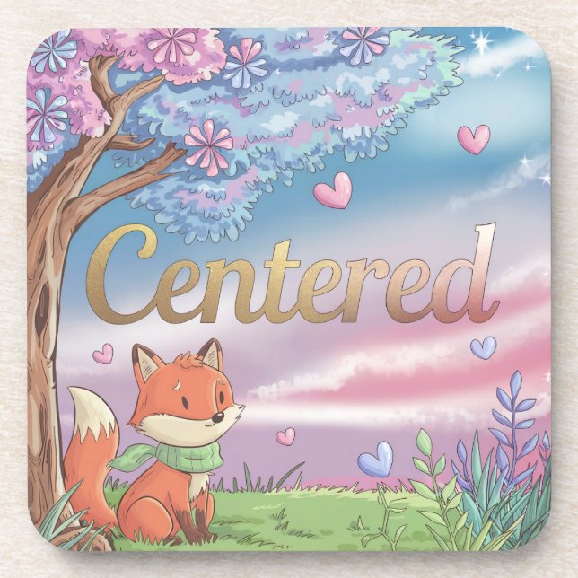 Zentriertes Comic Style Untersetzer Set (Vorderseite)