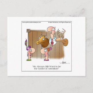 ZENTRUM DER AUFMERKSAMKEIT Cartoon Postkarte
