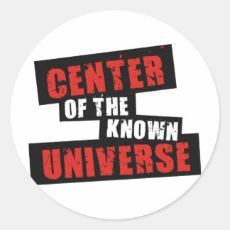 Zentrum des bekannten Universums Runder Aufkleber