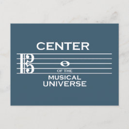 Zentrum des musikalischen Universums Alto Clef Blu Postkarte