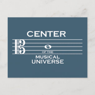 Zentrum des musikalischen Universums Alto Clef Blu Postkarte