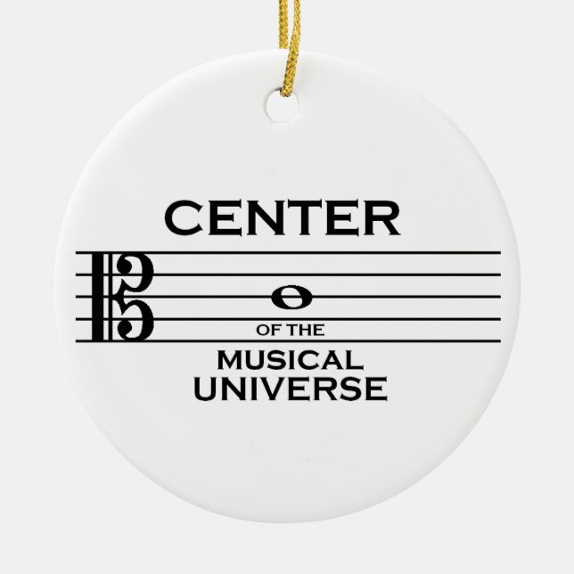 Zentrum des musikalischen Universums Alto Clef Keramik Ornament (Vorne)