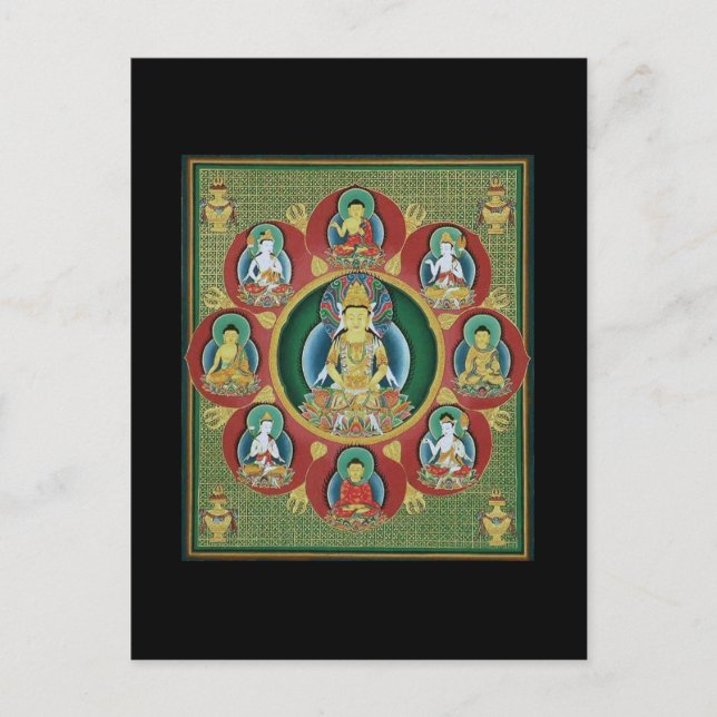 Zentrum eines Taizokai Mandala Postkarte (Vorderseite)