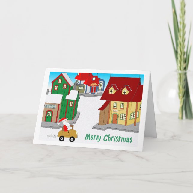 Zentrum Santa 2 Feiertagskarte (Vorderseite)