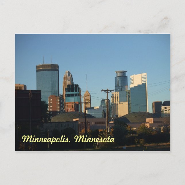 Zentrum von Minneapolis, Minnesota Postkarte (Vorderseite)