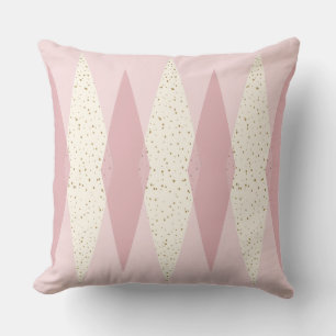 Zentrumsmoderne rosa Argyle-Wurfkissen Kissen
