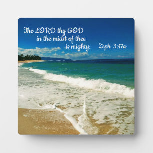 Zephaniah 3:17 Der Herr, dein Gott, inmitten Fotoplatte