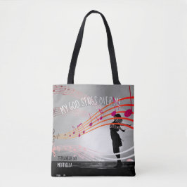 Zephaniah 3:17 MEIN GOTT SÄGE ÜBER MIR Graue Chris Tasche