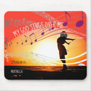 Zephaniah 3:17 MEIN GOTT SIND ÜBER MIR Personalisi Mousepad
