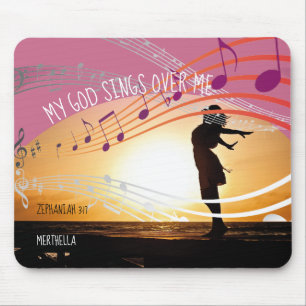 Zephaniah 3:17 MEIN GOTT SIND ÜBER MIR Personalisi Mousepad