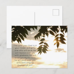 Zephaniah 3:17 Sonnenaufgang Postkarte