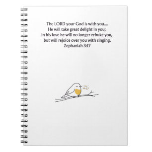 Zephanja 3,17 Christliches Journal Notizbuch Notizblock