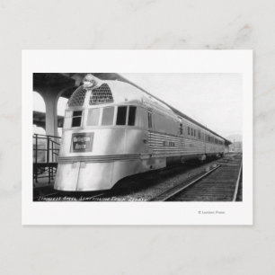 ZepherStainless Steel Streamated Train Postkarte