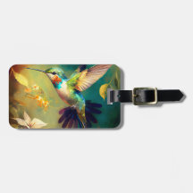 ZEPHYR beau colibri étiquette bagage