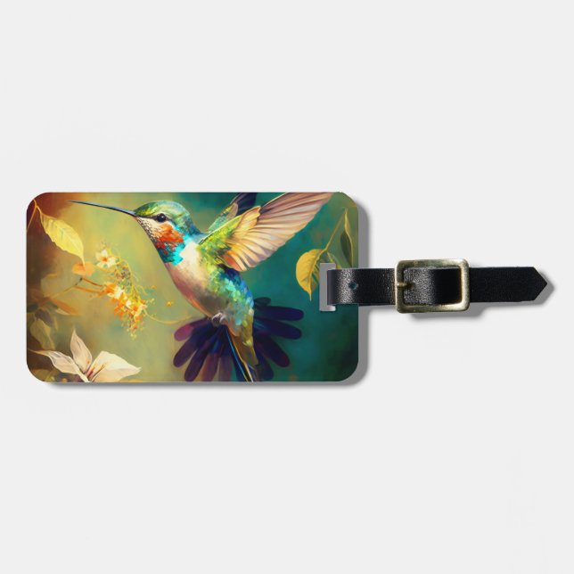 ZEPHYR beau colibri étiquette bagage (Devant horizontal)