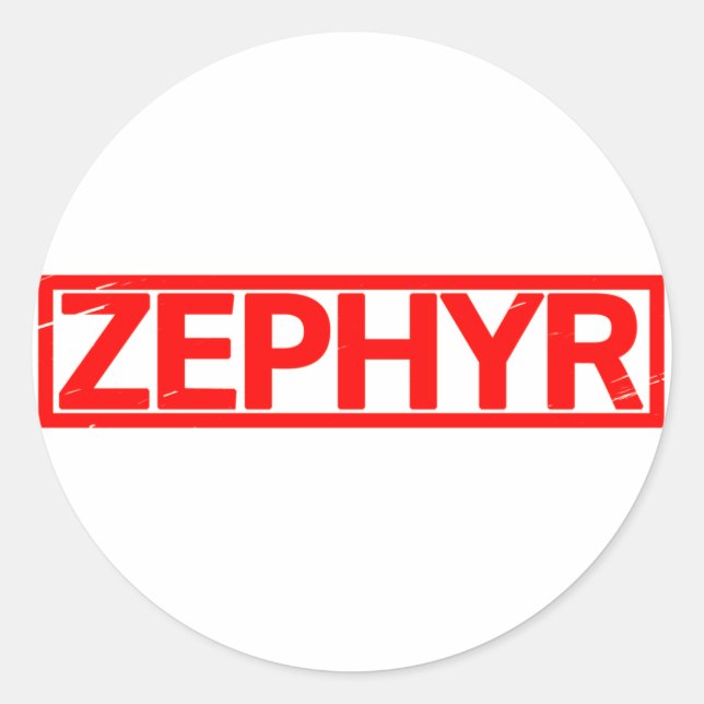 Zephyr-Briefmarke Runder Aufkleber (Vorderseite)