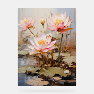 Zephyr Lily - Impasto Floral Acrylschild