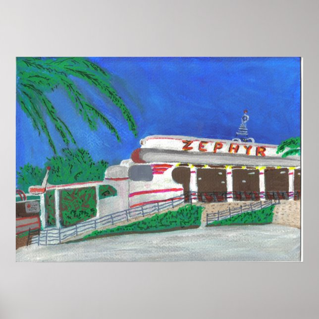 Zephyr Roller Untersetzer am Strand Poster (Vorne)