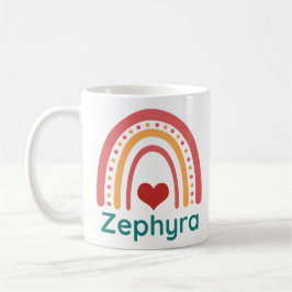 Zephyra Name Vintag Boho Rainbow Kaffeetasse