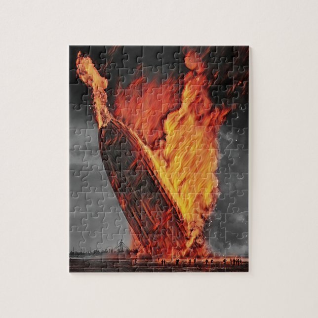 Zeppelin Airship Hindenburg Desaster Circa 1937 (Vertikal)