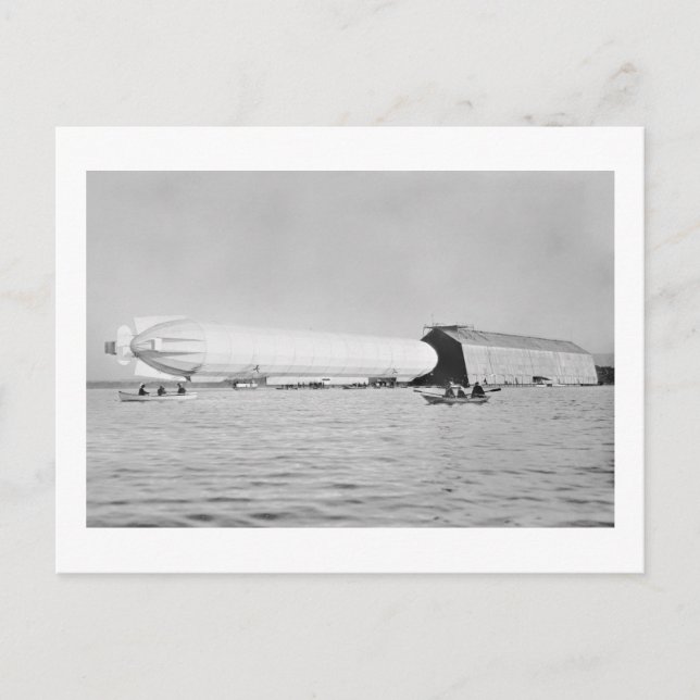 Zeppelin Garage, 1908 Postkarte (Vorderseite)