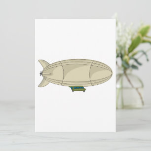 Zeppelin Luftschiff Retro Sci-Fi Blimp Einladung
