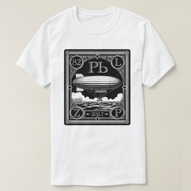 Zeppelin Plomb Tableau Périodique T-shirt Rock (Design devant)