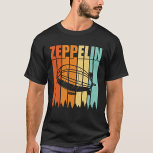 Zeppelin Retro Sonnenuntergang Vintage Luftschiff T-Shirt