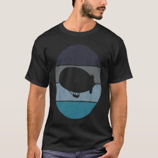 Zeppelin Retro Vintage Sonnenuntergang Dirigible L T-Shirt