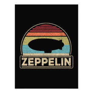 Zeppelin Vintag Retro Zeppelin Shirt Dirigible Fotodruck