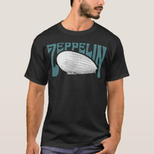 Zeppelin Vintage Art Blaue Version Vintage-Familie T-Shirt