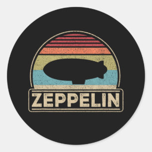 Zeppelin Vintage Retro Zeppelin-Shirt Dirigible Runder Aufkleber