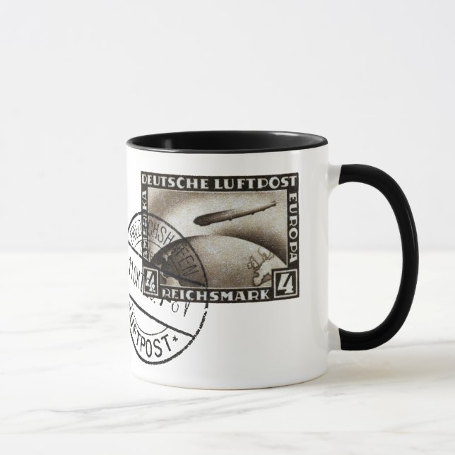 Zepplin Luftpost 1928 Tasse (Rechts)
