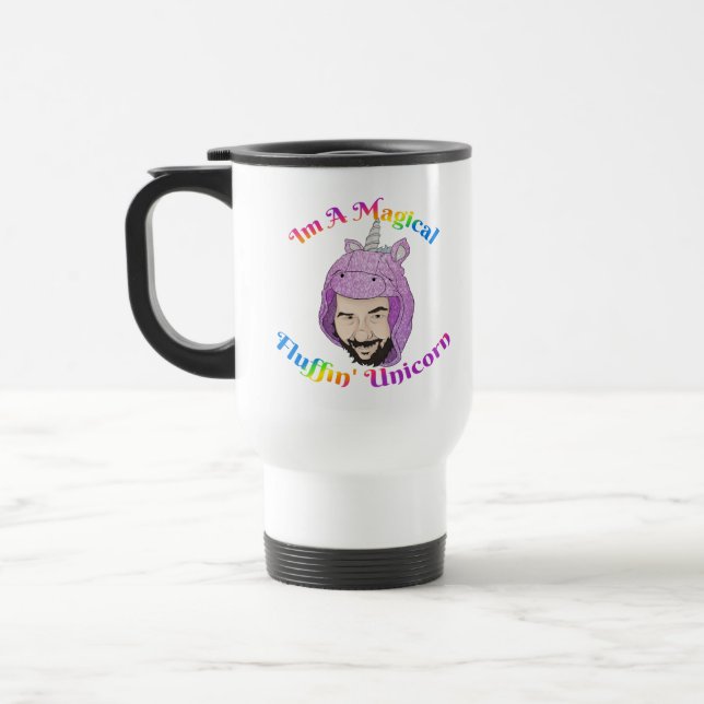 Zer0's Magical Fluffin Unicorn Travel/Pendlerfahrt Reisebecher (Links)