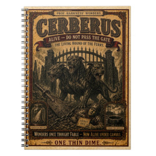Zerberus, Vintage Zirkusmonster Notizblock