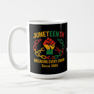 Zerbrechen jeder Kette seit 1865 Freiheit im Jungs Kaffeetasse