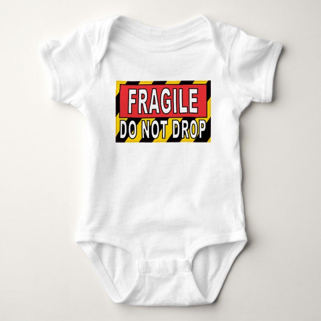 Zerbrechlich - Nicht fallen lassen Baby Strampler (Vorderseite)